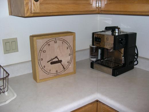 clock on kitchen counter