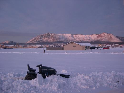 Snow 
covered mountain photo