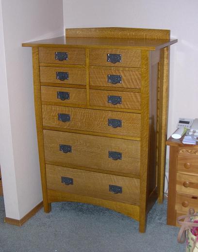 Finished oak 
chest